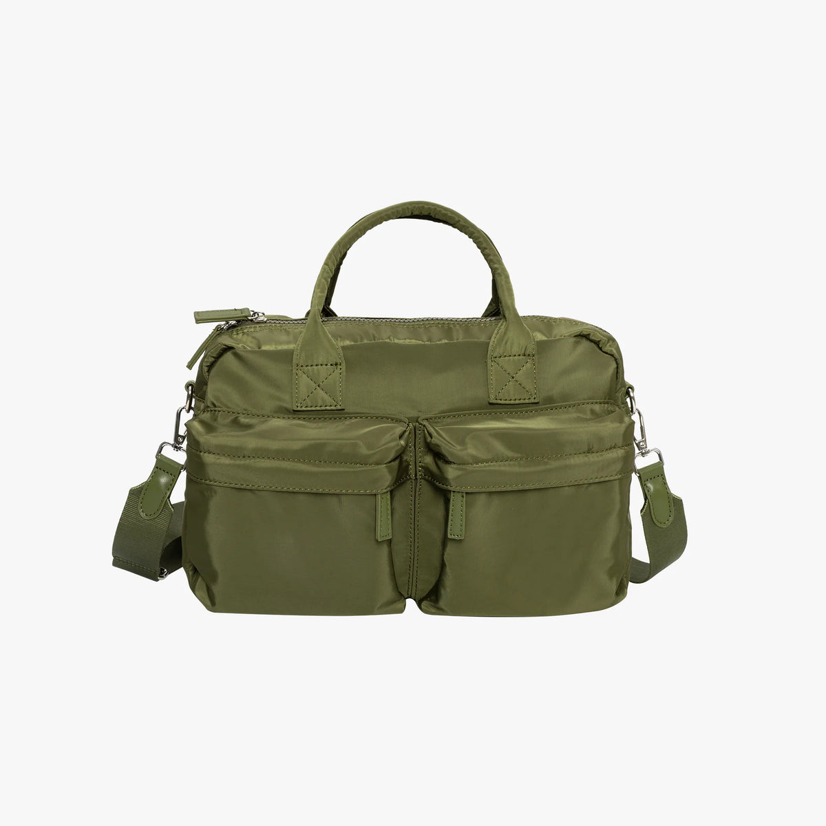 Rechteckige Nylon Crossbody Tasche mit Handgriff